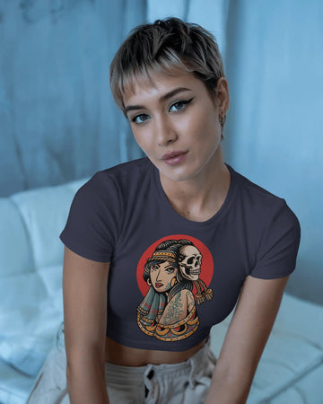 Artistic Lady Design Crop Top