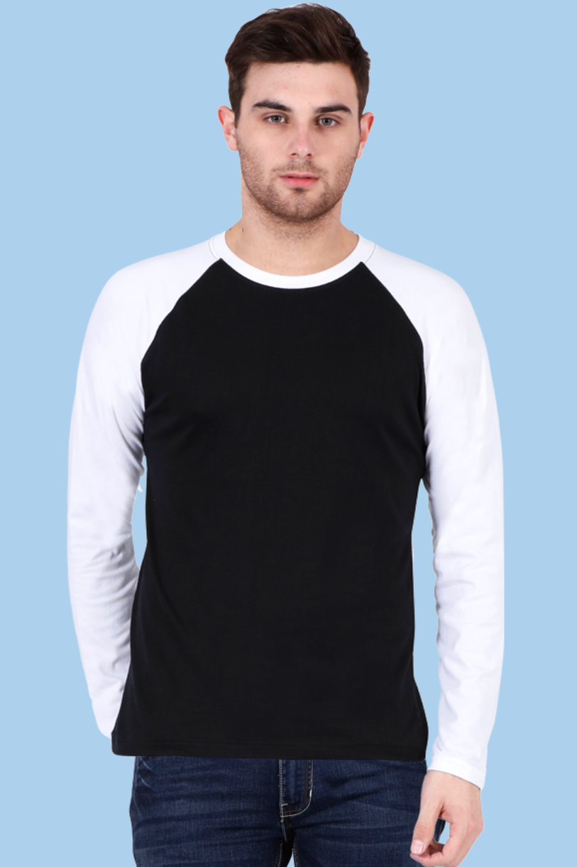 Plain Male Raglan Full Sleeve T-Shirt