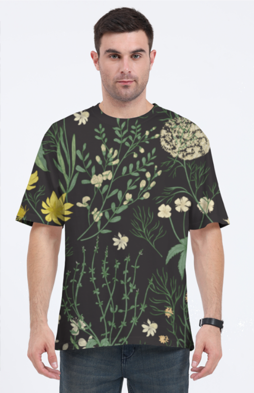 Aesthetic Pattern all over printed oversized Unisex T-Shirt