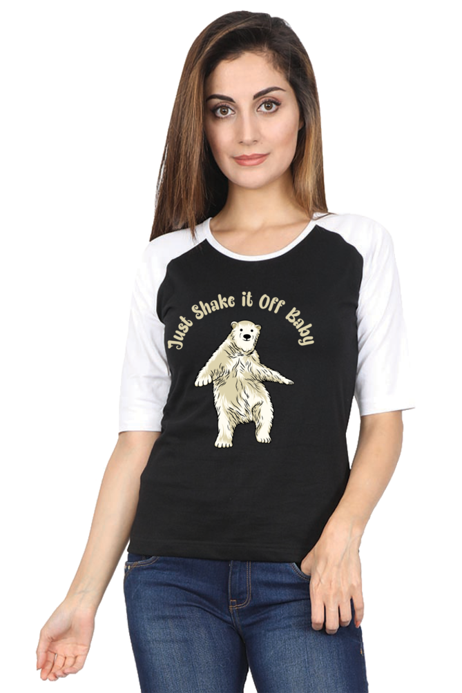 Just Shake It Off Baby Design Female Raglan Full Sleeve T-Shirt