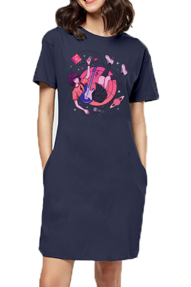 Cute Anime Design T-Shirt Dress