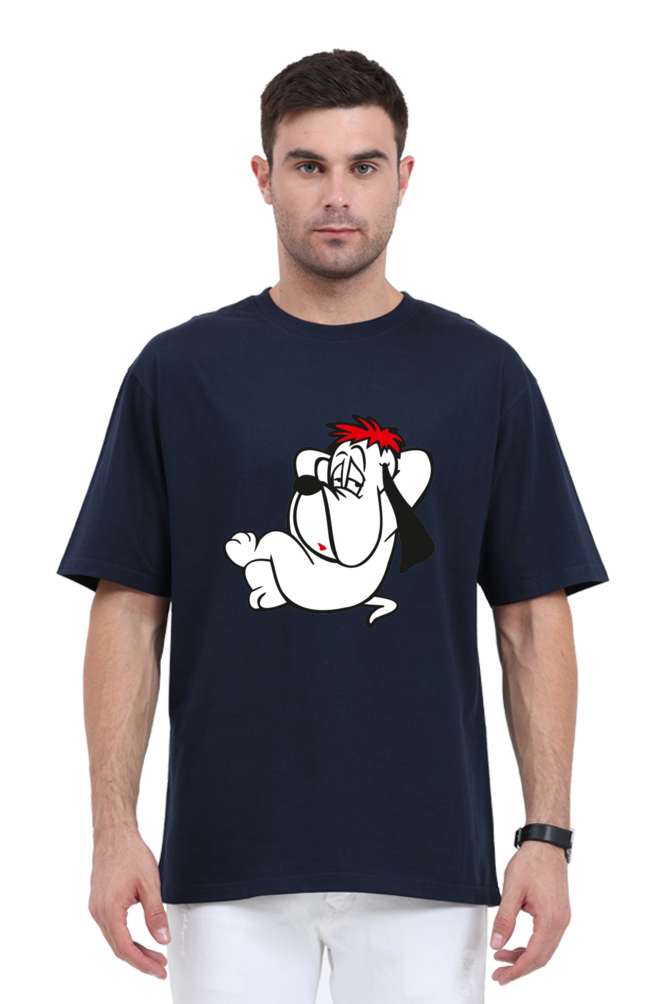 Stylish and Lazy Dog Design Unisex oversized classic t-shirt