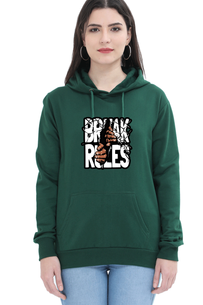 Break Rules Quote Designed Unisex Hoodie