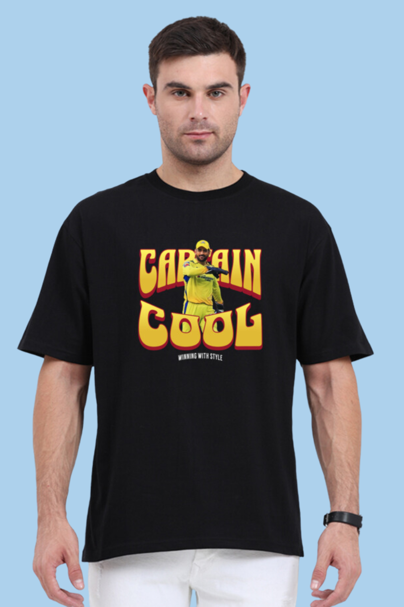 Dhoni 'Captain Cool' Designed Unisex Oversized Classic T-Shirt