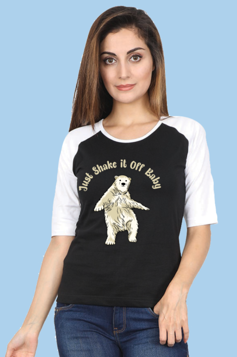 Just Shake It Off Baby Design Female Raglan Full Sleeve T-Shirt