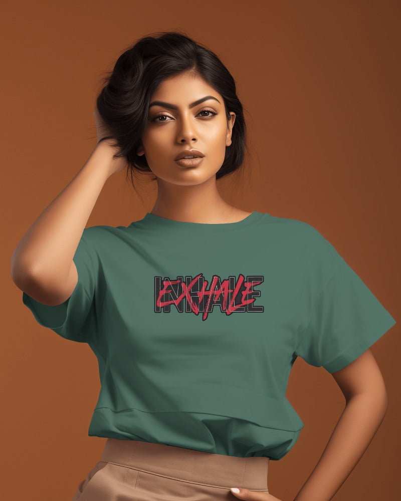 Inhale-Exhale Design Women Classic T-shirt