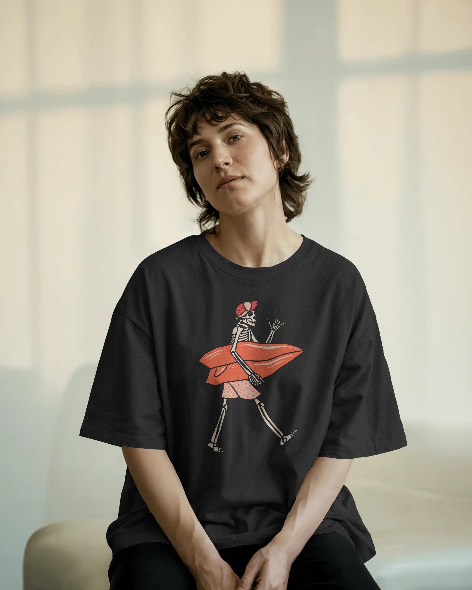 Surfer Design Unisex Oversized Classic T-Shirt