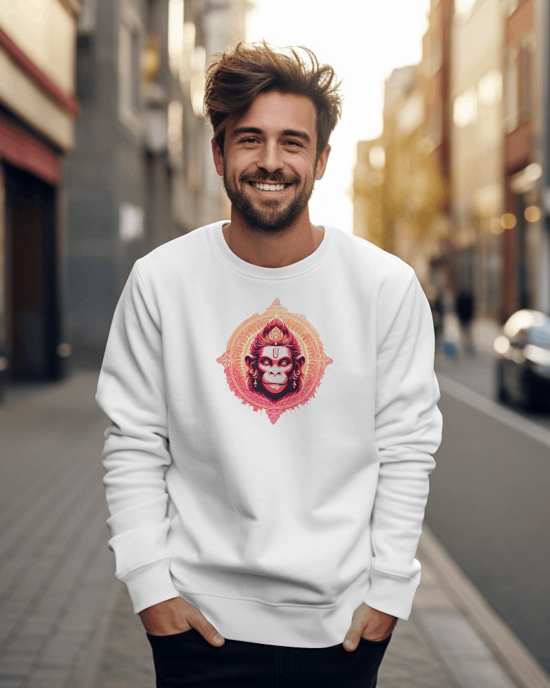 Hanuman Ji's Face Designed Unisex Sweatshirt